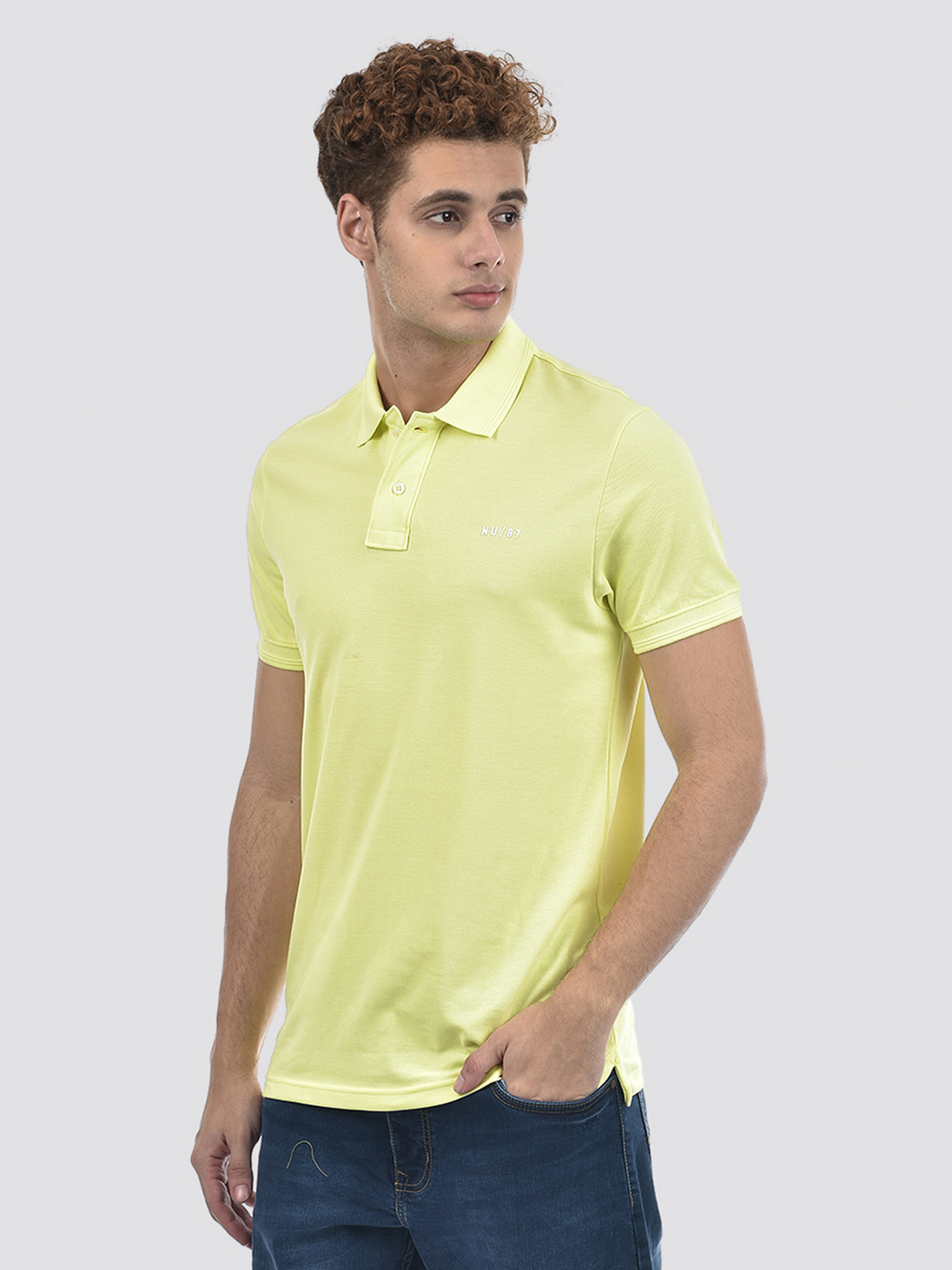 Numero Uno Men Green Polo T-Shirt